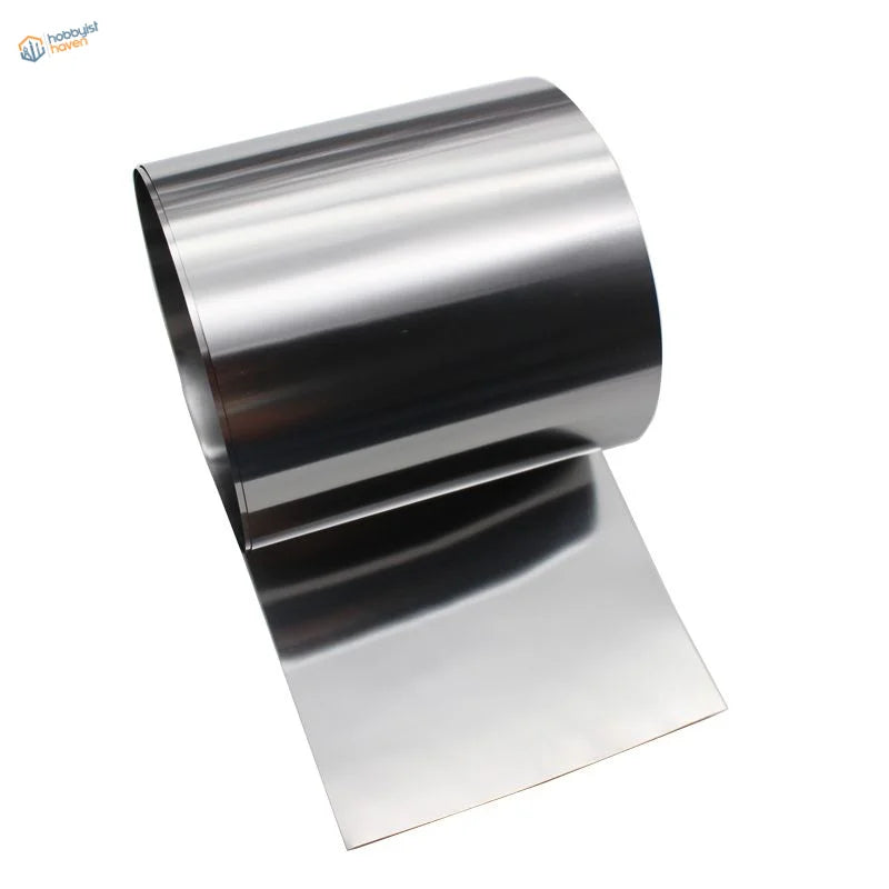 Sleek polished stainless steel foil sheet, 0.01-0.5mm reflective silver finish