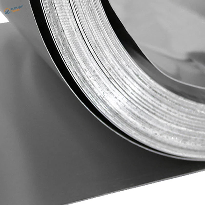 Coiled 0.01-0.5mm stainless steel foil sheet with shiny reflective surface