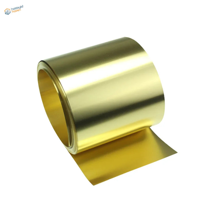 Shiny 0.01-1mm brass sheet roll for scale modeling tools