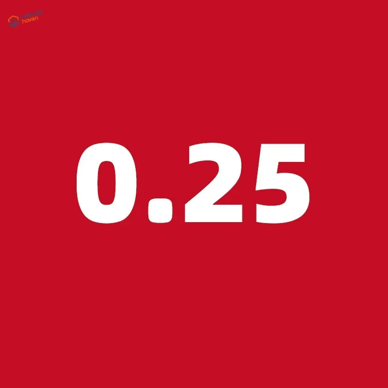 0.25 white numerals on red background of ceramic engraving knife