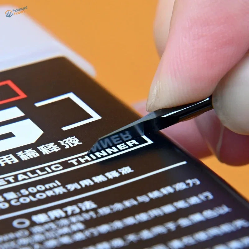 Black 0.1~1.0mm high precision ceramic engraving knife in thin metallic bottle