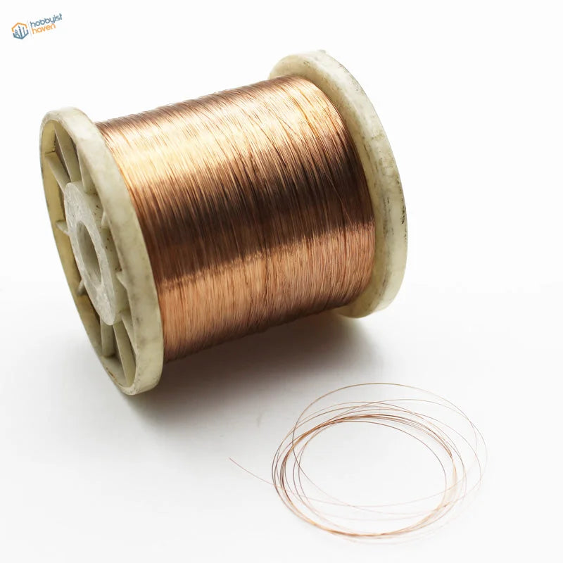 Spool of 0.1-3 mm phosphor bronze wire with beige core and loose coils
