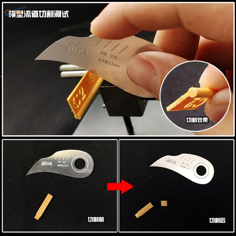 Precision metallic curved mini saw blade for 0.2/0.5mm portable hobby tools