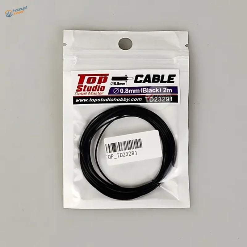 Black 0.8mm wire core cable in white bag from Top Studio Detail Master