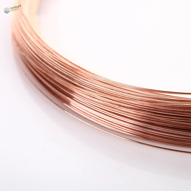 Thin shiny 0.2-5 mm copper wire spool for scale modeling tools