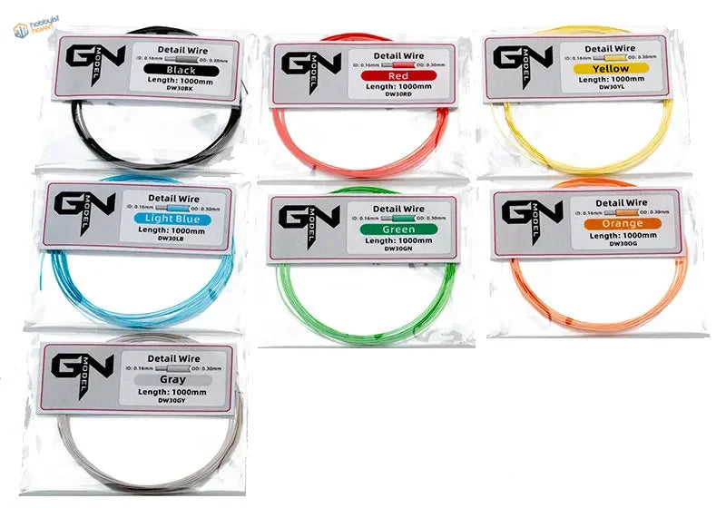 Six assorted solid core wires for precise bends in 0.25mm-0.8mm