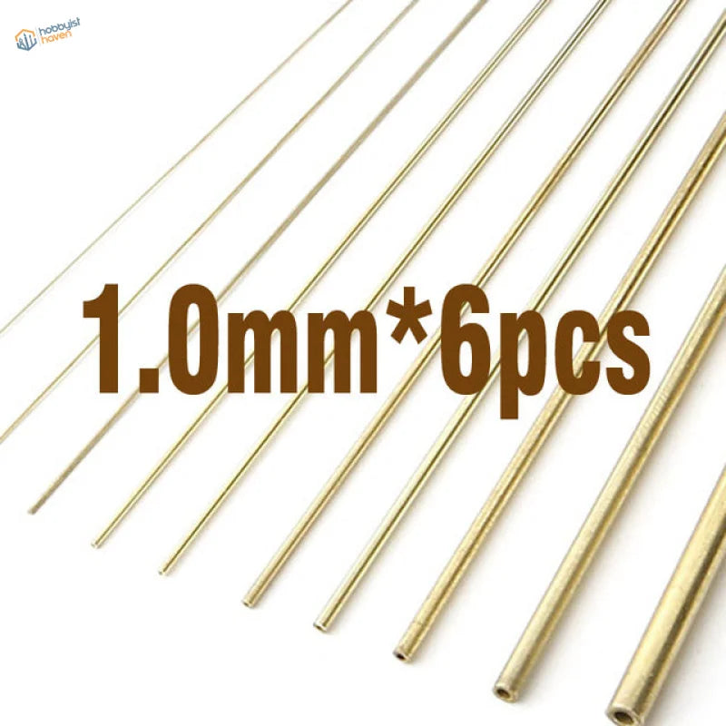 Six 1.0mm brass tubes for scale modeling tools