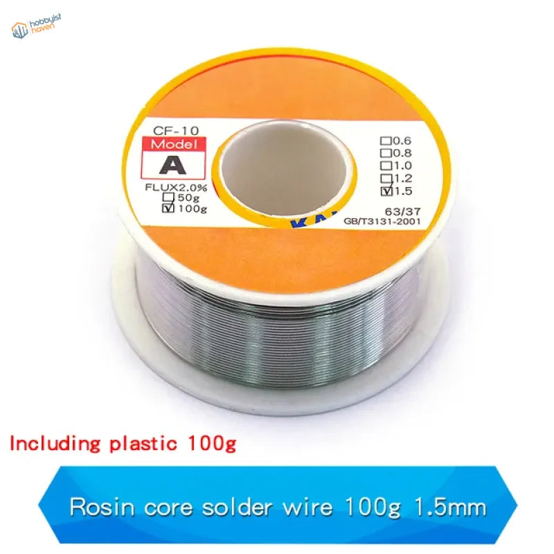 100g rosin core soldering wire for scale modeling, 1.5mm CF-10A spool