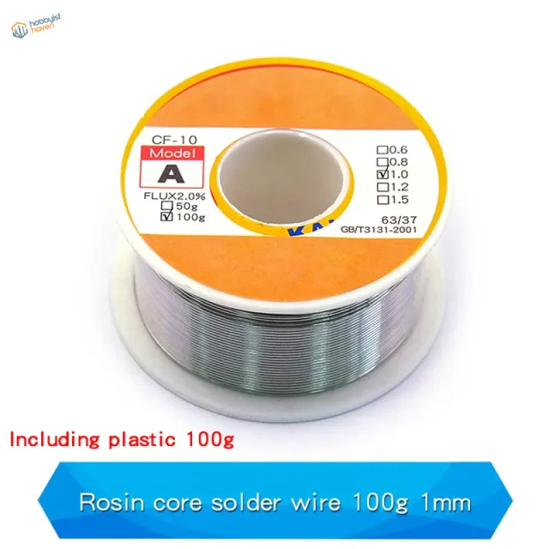 100g rosin core soldering wire spool, cf-10 model, 0.6-1.5mm for scale modeling tools