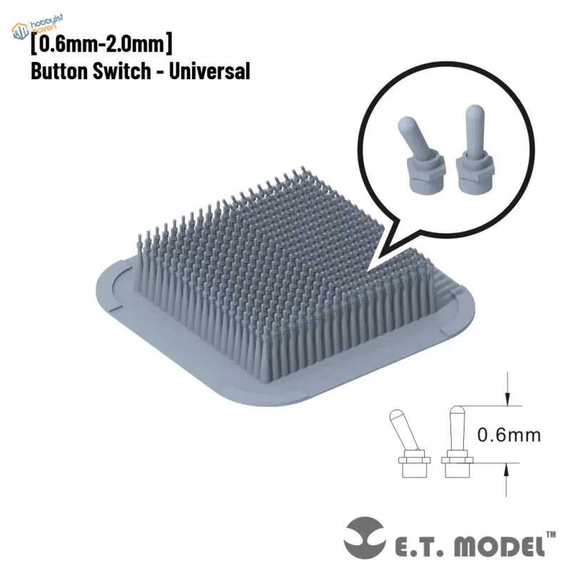 Gray 3D-printed universal toggle switches for precision hobby tools