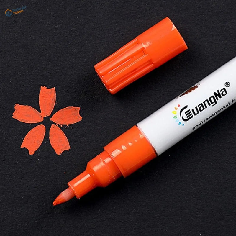 0.7mm cuangna acrylic paint marker pen with orange cap
