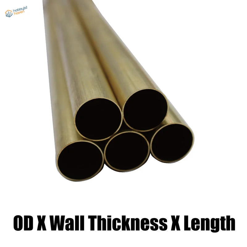 Polished brass tubes 0.8-11mm for scale modeling tools