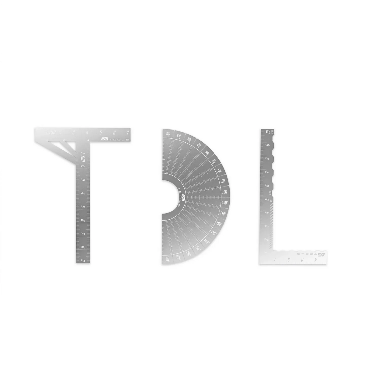 Galaxy model precision silver TDL multi-tool with L-shaped ruler, protractor, straightedge