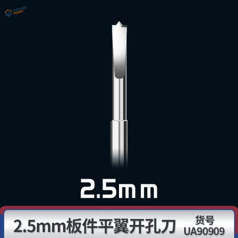 Sleek 2.5mm flat-bladed circle engraving bit with chrome finish