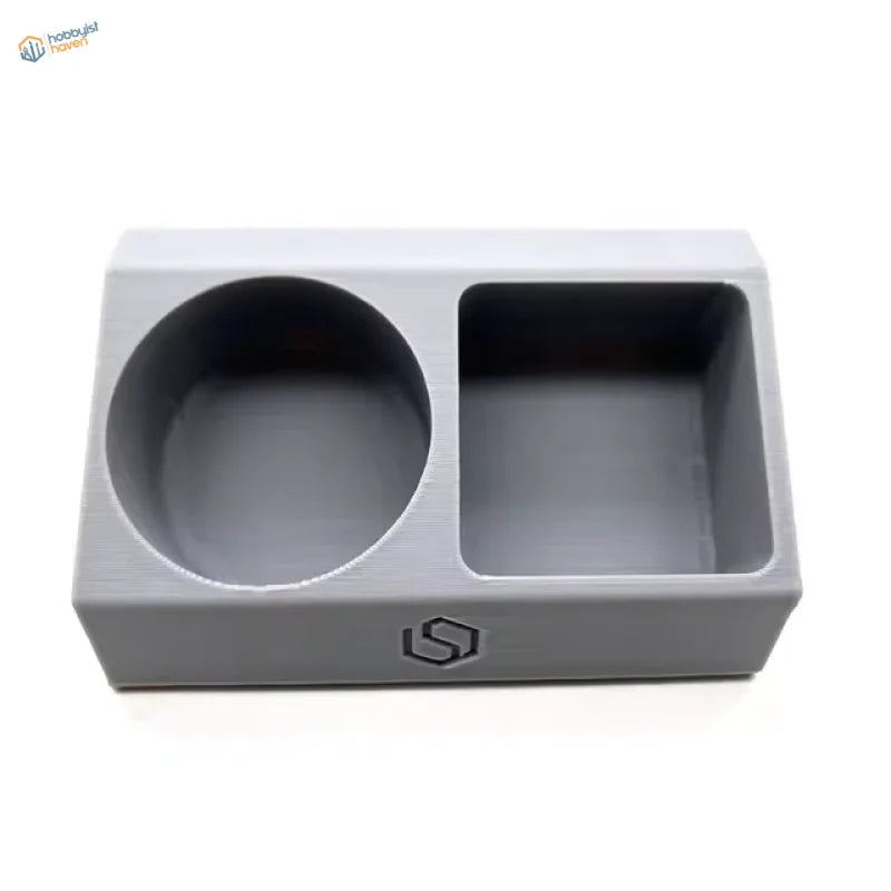 Gray glue holders organizer for scale modeling tools with 1-4 slots