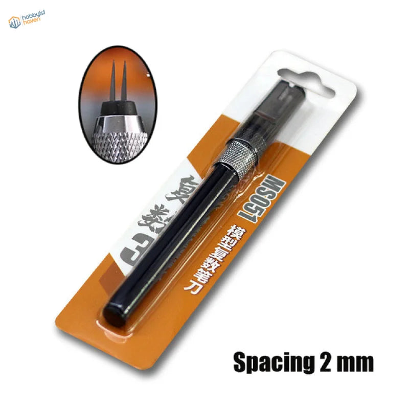 1-2mm double-edged cutting knife for scale modeling tools in orange blister pack