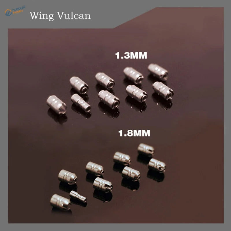 Silver cylindrical metal connectors 1.3mm 1.8mm from Wing Vulcan for Gundam