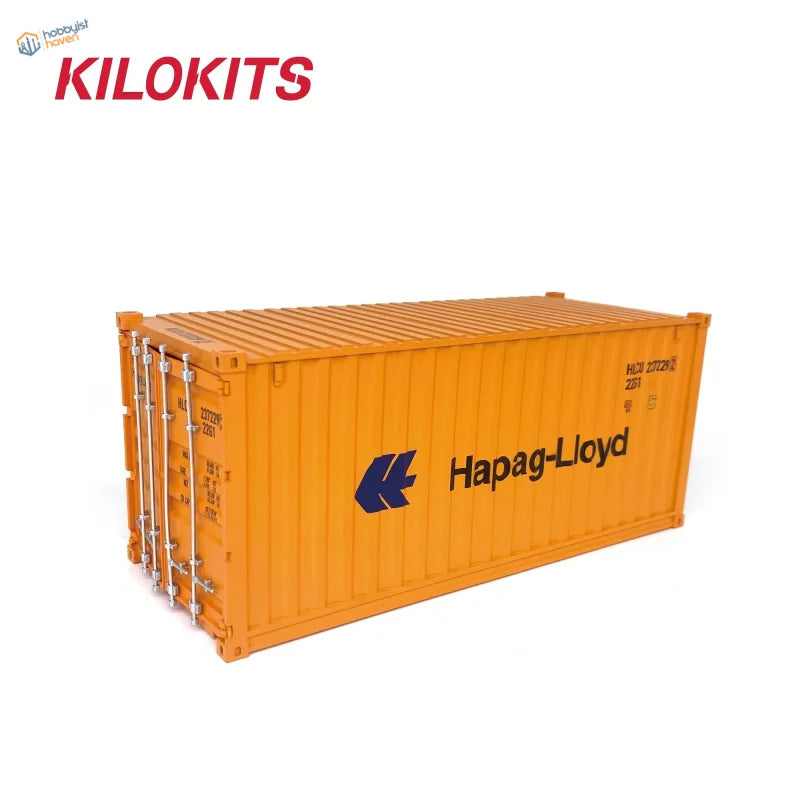 Orange hapag-lloyd 1/35 20ft shipping container model by kilokits ideal for precision hobby tools and scale modeling tools
