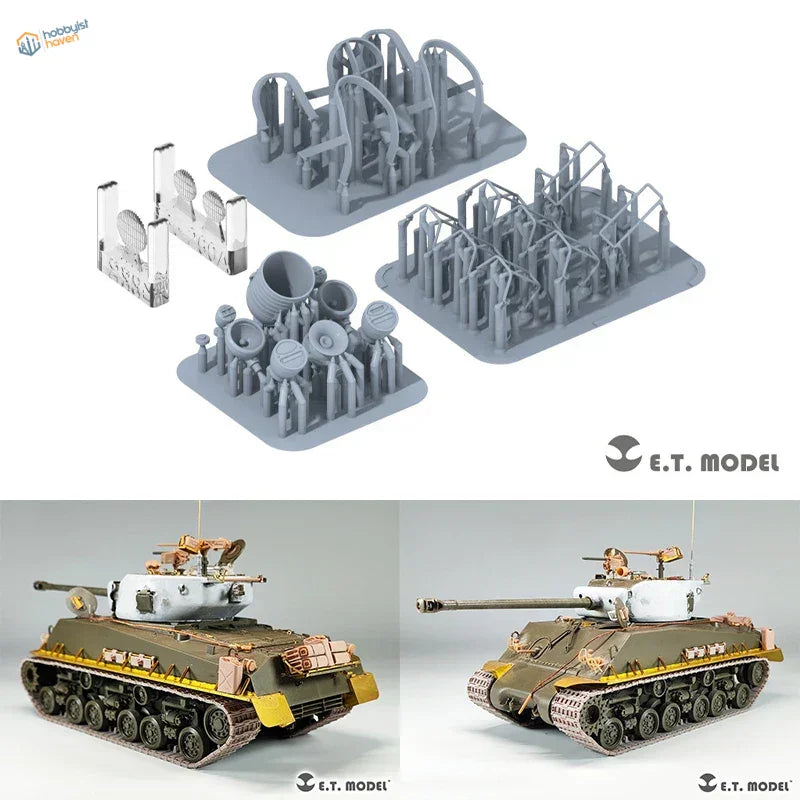 1/35 3D printed lights and guards set for M4 Sherman scale modeling kit