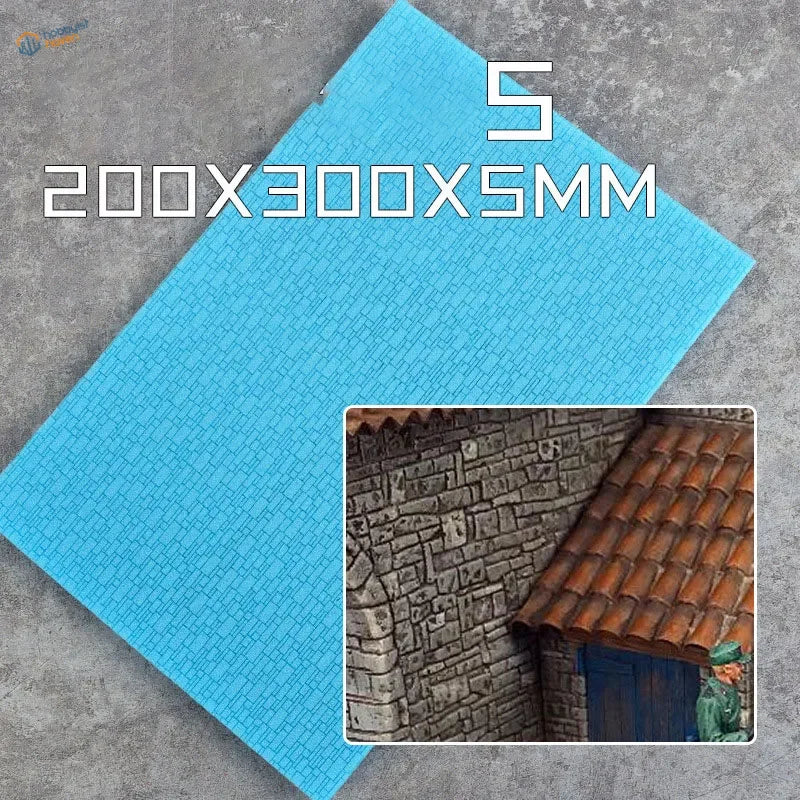 Bright blue textured foam panels for 1/35 scale modeling tools