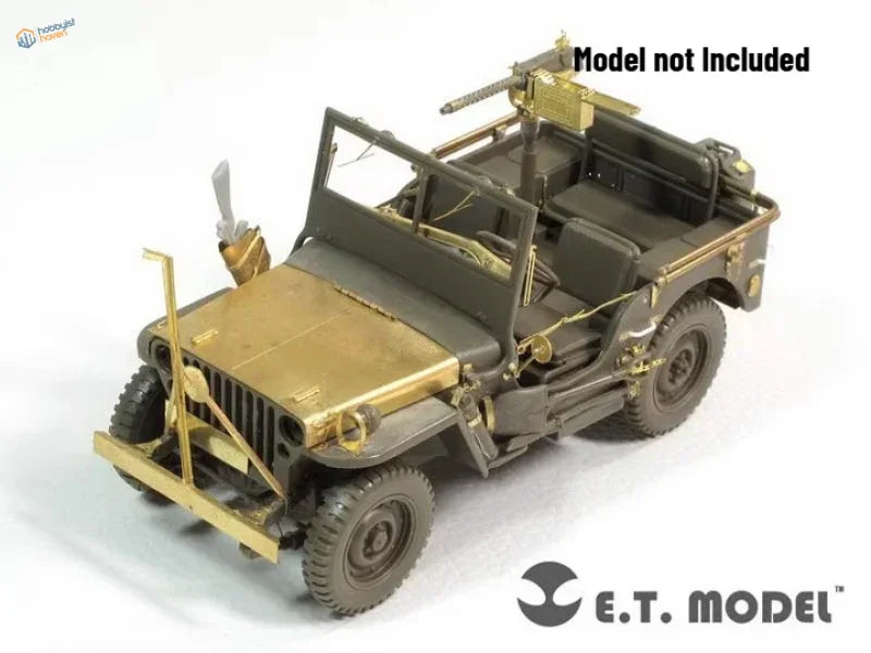 1/35 PE detail set with metal parts for Tamiya Jeep Willys scale model