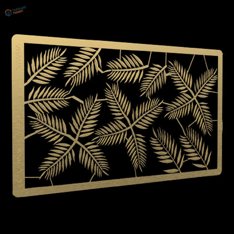 Gold 1/35 photoetch tropical plants plaque with laser-cut fern leaves