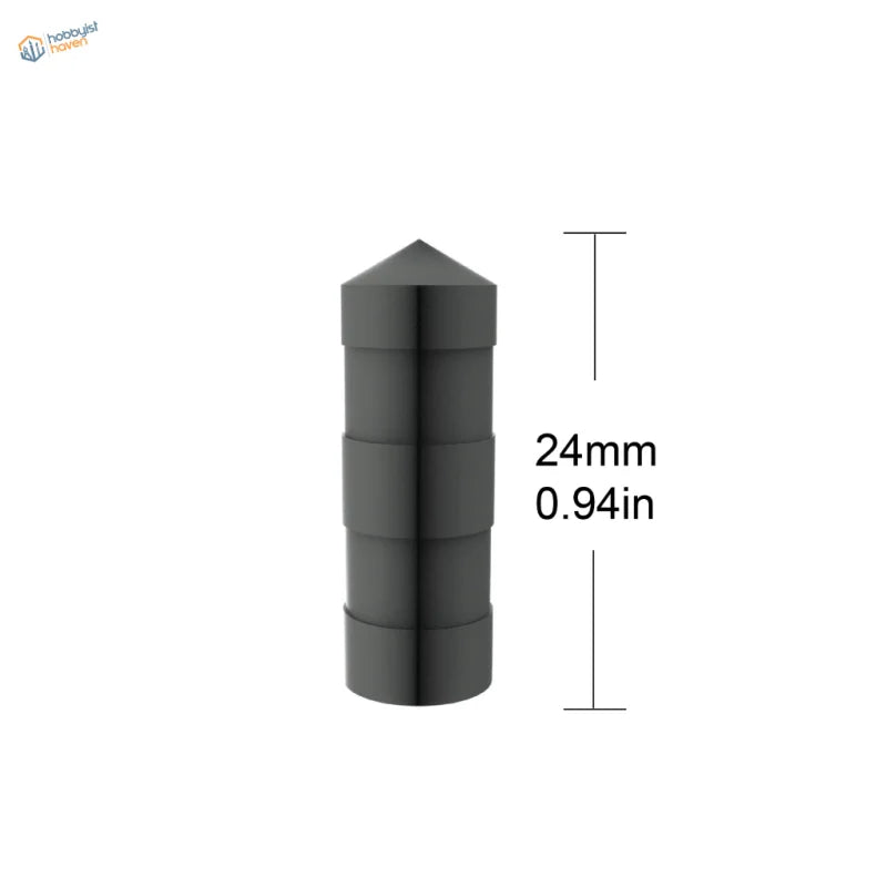 Black 24mm tapered post with ridges for 1/35 street diorama base