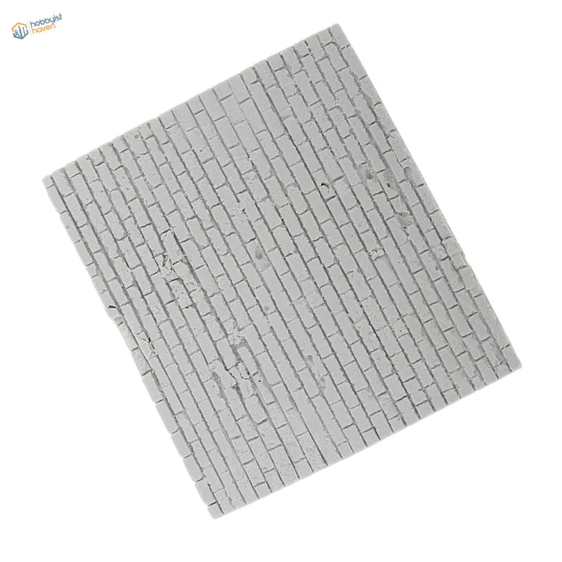 1/35 scale gray resin brick wall miniature panel