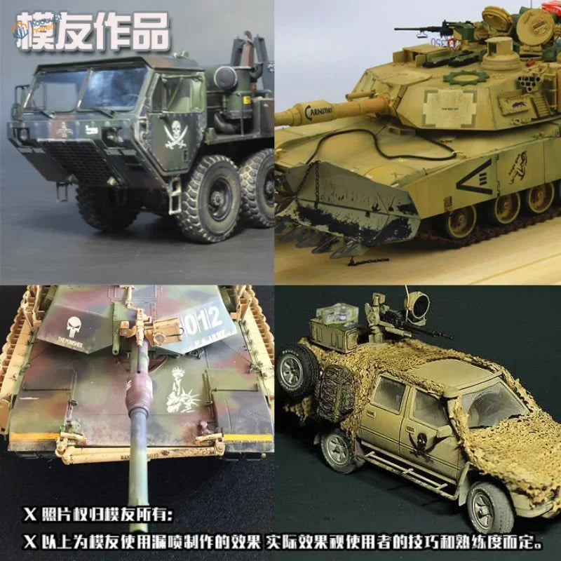 1/35 stencil for WW2/modern US AFVs on tan green camo armored vehicle scale model