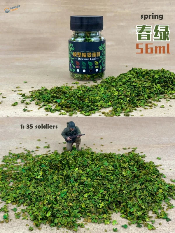 56ml spring green miniature tree leaves foliage bottle with black cap