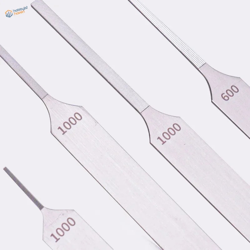 1-3mm professional double-sided extra fine files with 600 and 1000 grit stainless steel tools