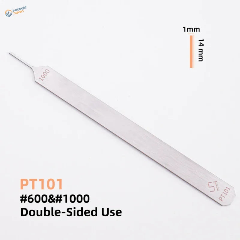 1-3mm professional double-sided extra fine file back side, polished silver