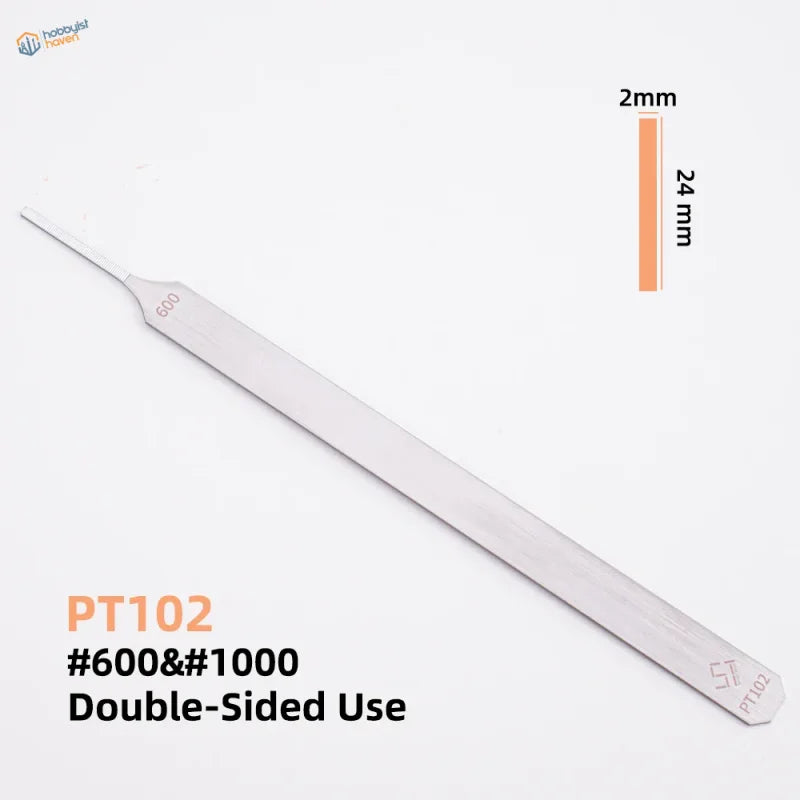 Professional 1-3mm double-sided extra fine file #600 #1000 silver edges