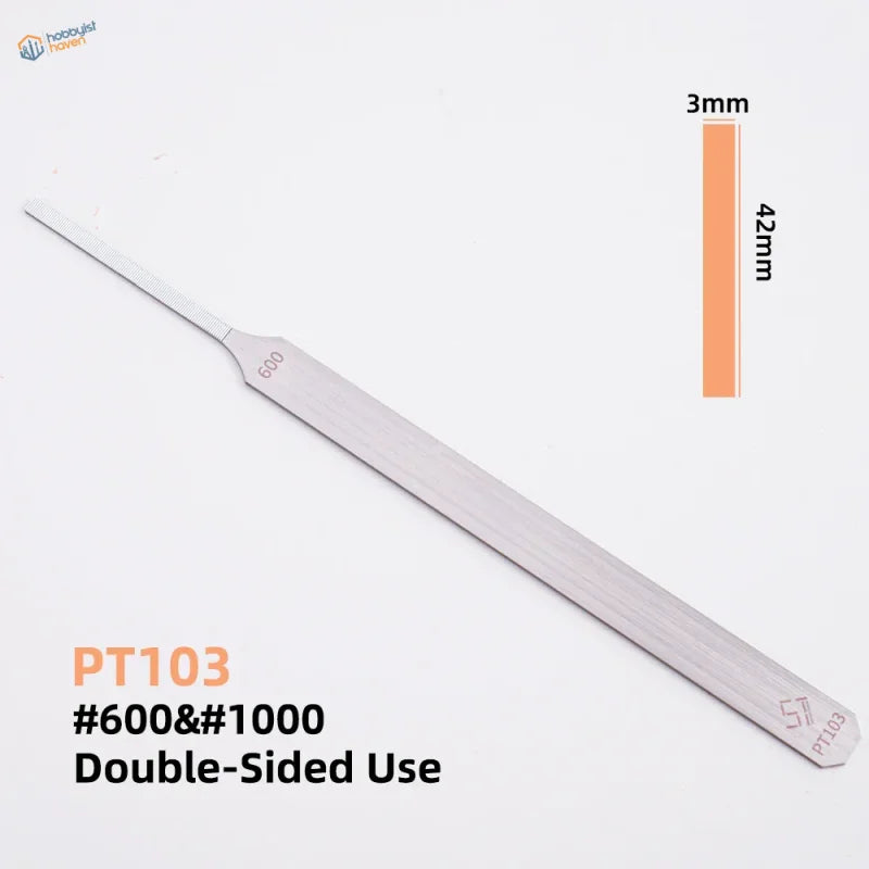 Professional 1-3mm double-sided extra fine files #600 #1000 silver metal