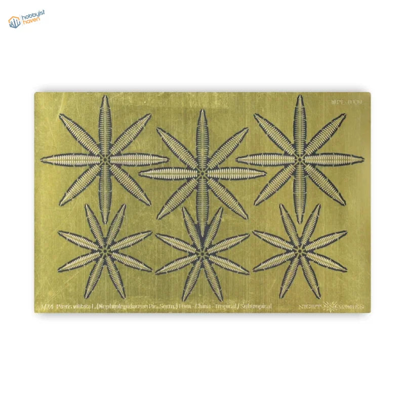 Gold starfish embossed PE sheet for 1/48 1/35 1/24 tropical plant scale modeling tools