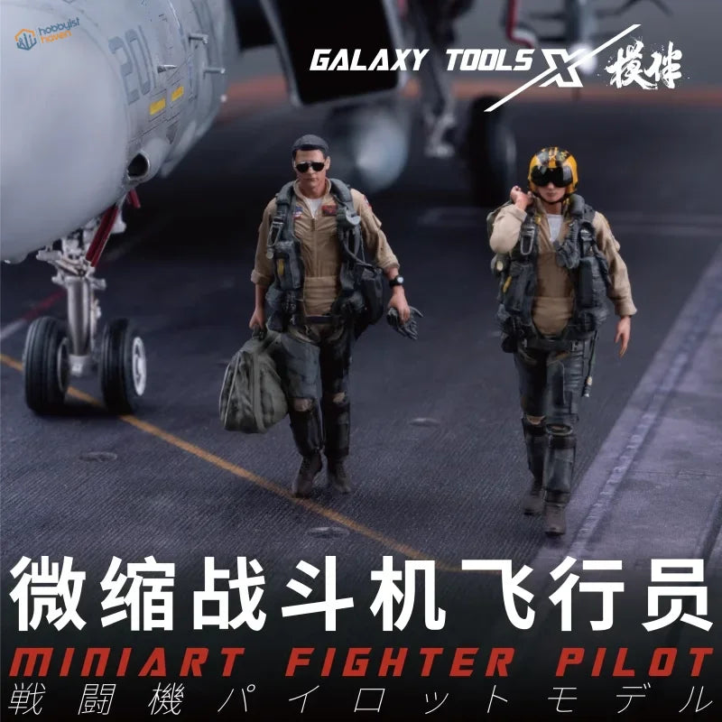 Miniart 1:24 pilot figure in tan flight suit for 1/48 F-35 scale modeling