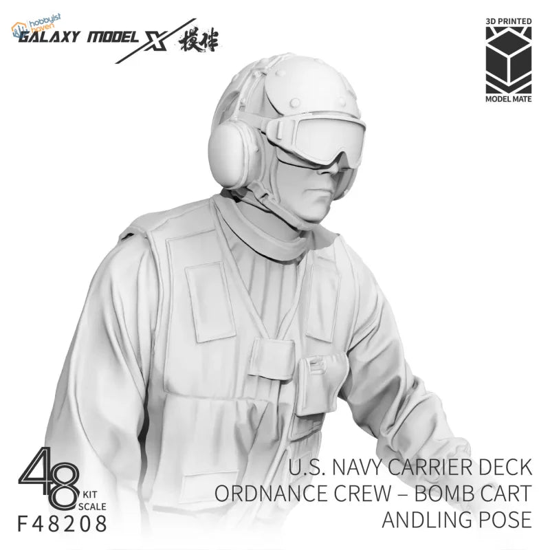 Figura del personale di coperta della portaerei della Marina degli Stati Uniti in scala 1/48