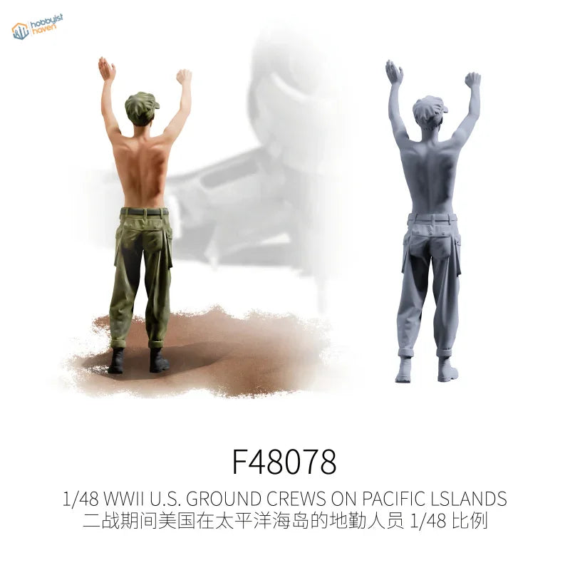 1/48 scale WWII US Pacific ground crew model (10 available)