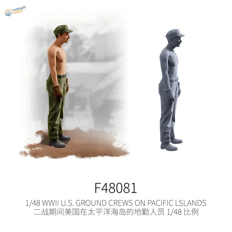 1/48 scale WWII US Pacific ground crew model (10 available)