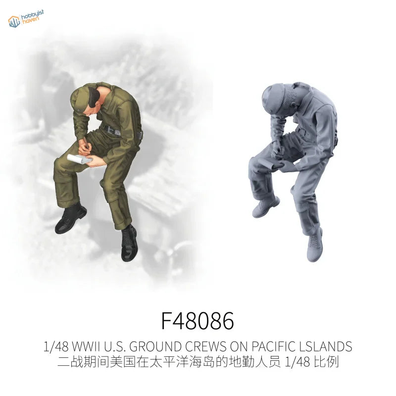 1/48 scale WWII US Pacific ground crew model (10 figures)