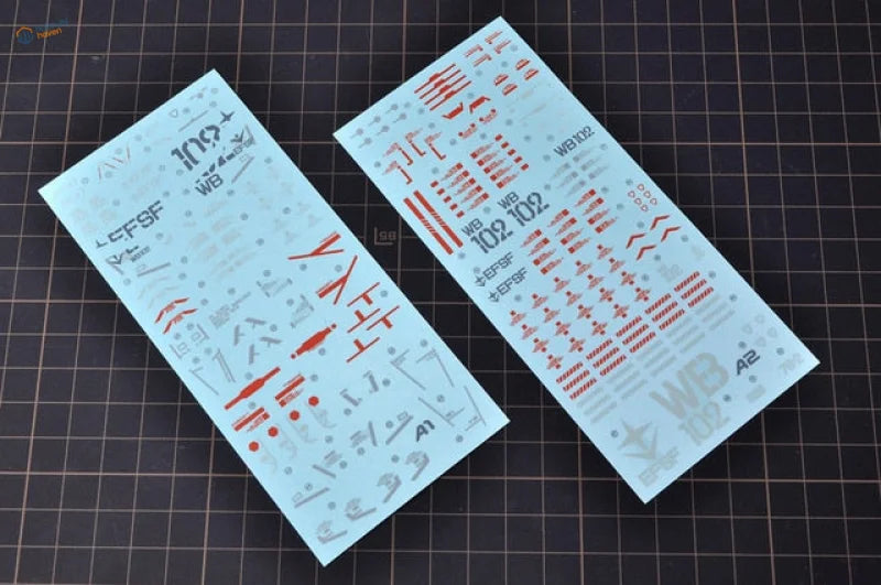 1/60 decal sheets for PG Unleashed RX-78-2 Gundam with red white markings
