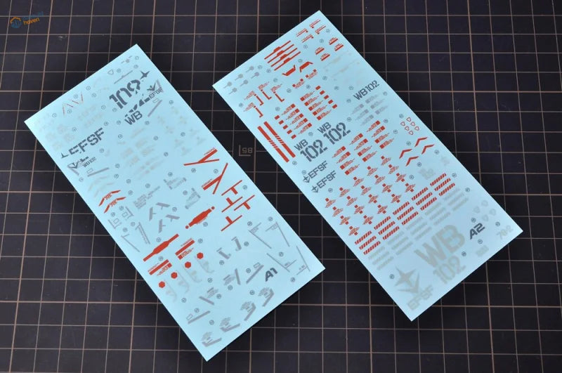 1/60 PG Unleashed RX-78-2 decal sheets with red gray markings RX-78-2 modeling upgrade