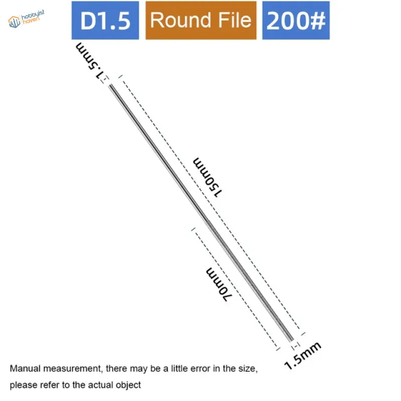 1.5mm 200# cylindrical diamond file, 70mm precision metalworking tool