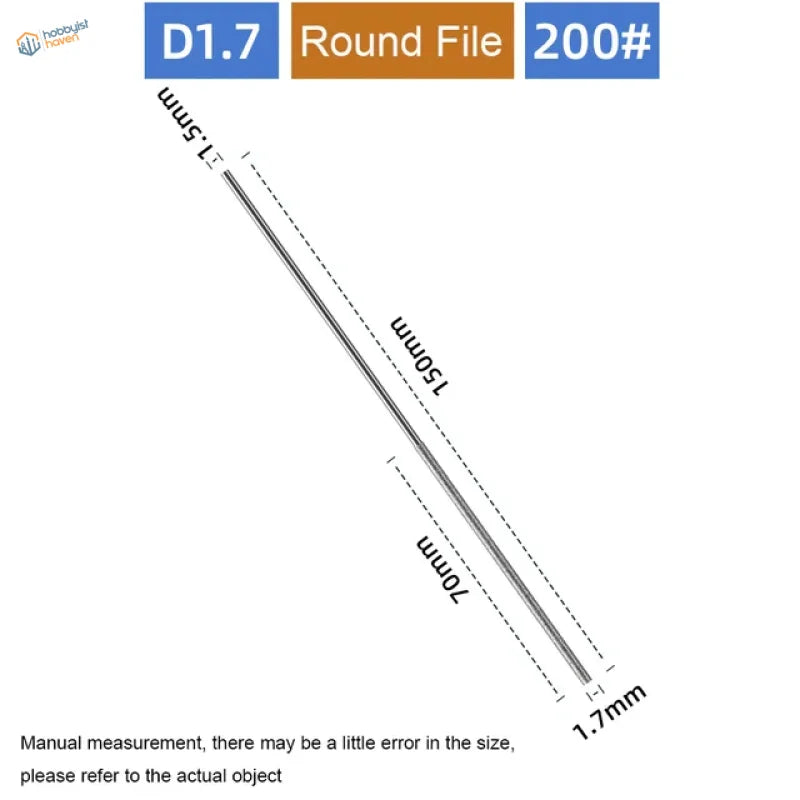 200# 1.7mm x 150mm cylindrical diamond file for precision metalworking