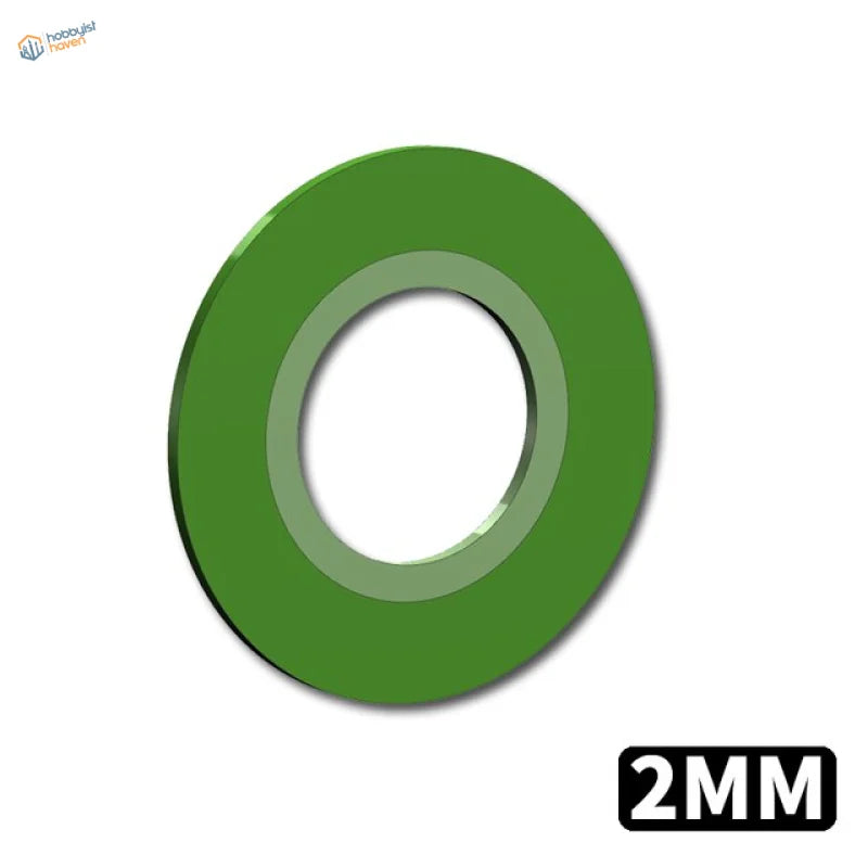 Green metallic 2mm thick ring in 1-6mm fine masking tape