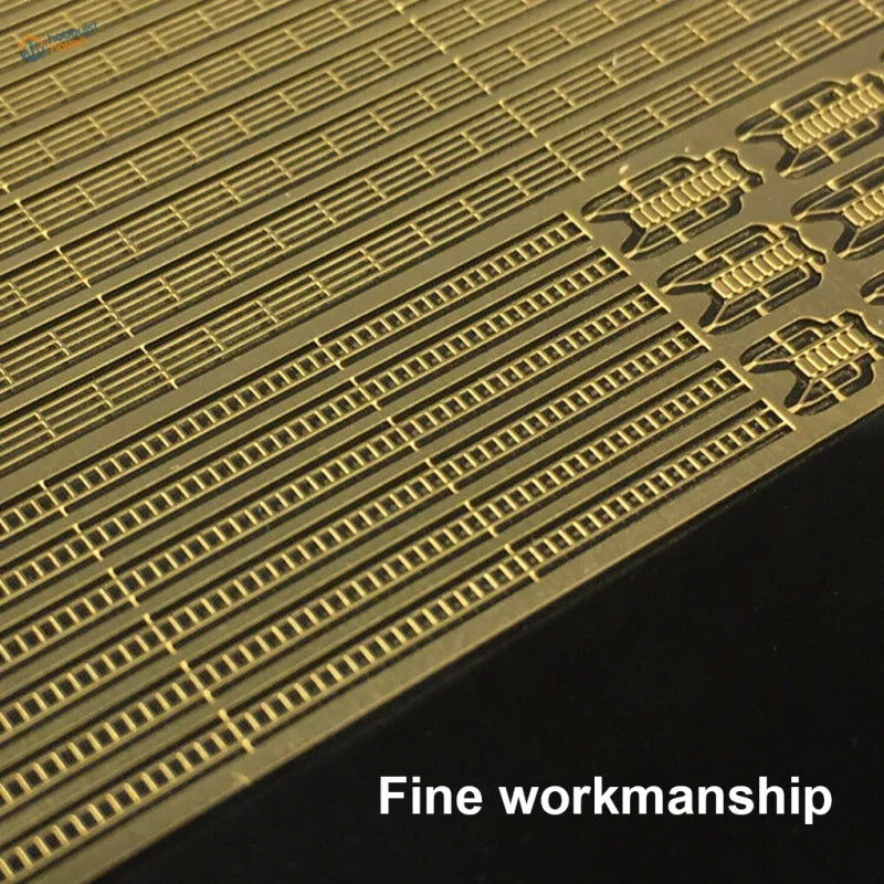1/700 photo-etched railings with golden engraved insect patterns, scale modeling tool