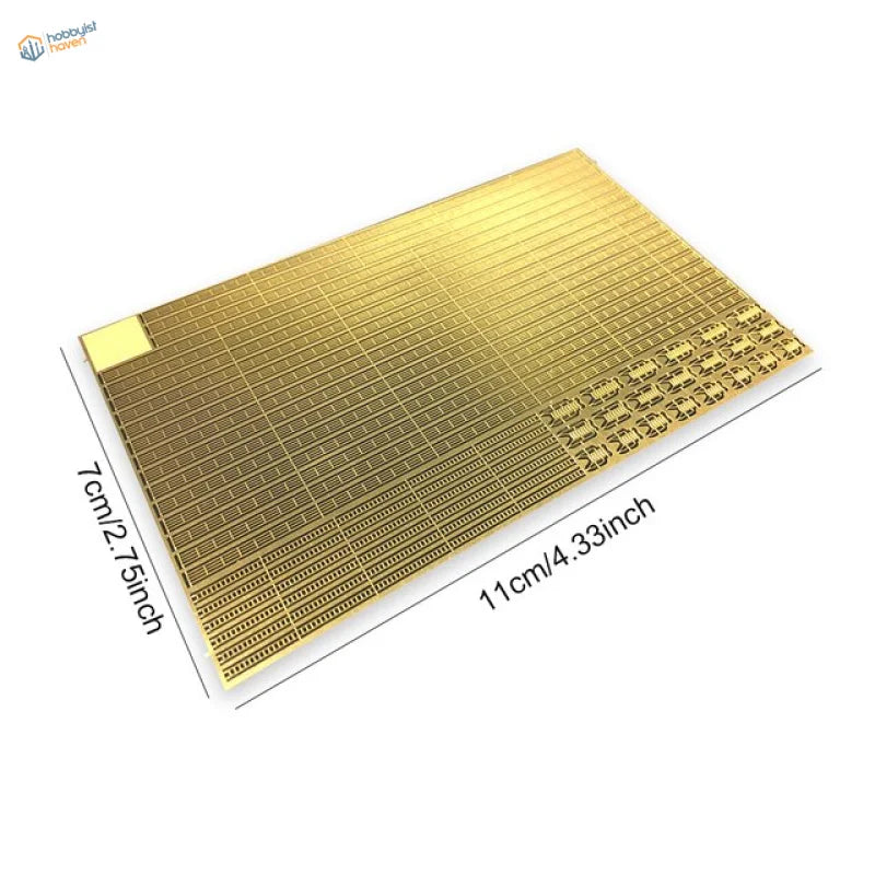 1/700 photo-etched generic railings and stairs gold circuit board for scale modeling tools