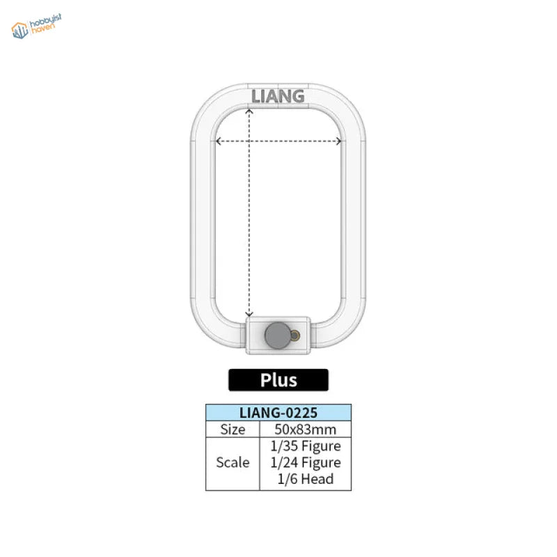 White Liang liang-0225 figure holder with gray base for scale modeling