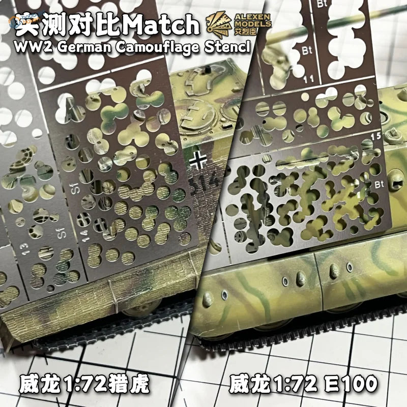 1/72 stencil for WWII German ambush camouflage by Alexen Models