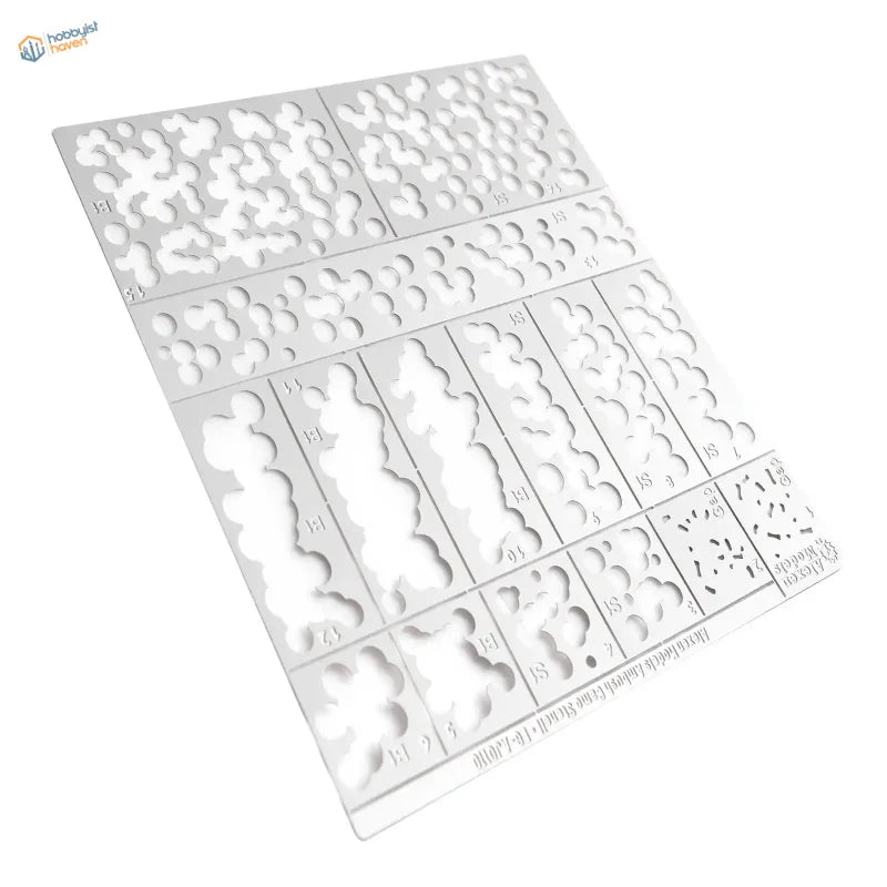 1/72 stencil for WWII German ambush camouflage, silver metal craft set